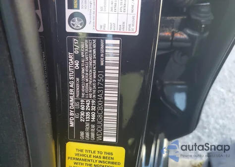 2017 Mercedes-Benz S 550 из США, поврежденный, VIN WDDUG8CBXHA317501